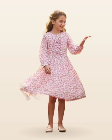Soft Pink Floral Frock by ASC