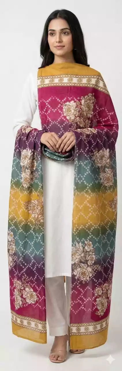 Mal Soft Cotton Namaazi Printed Dupatta