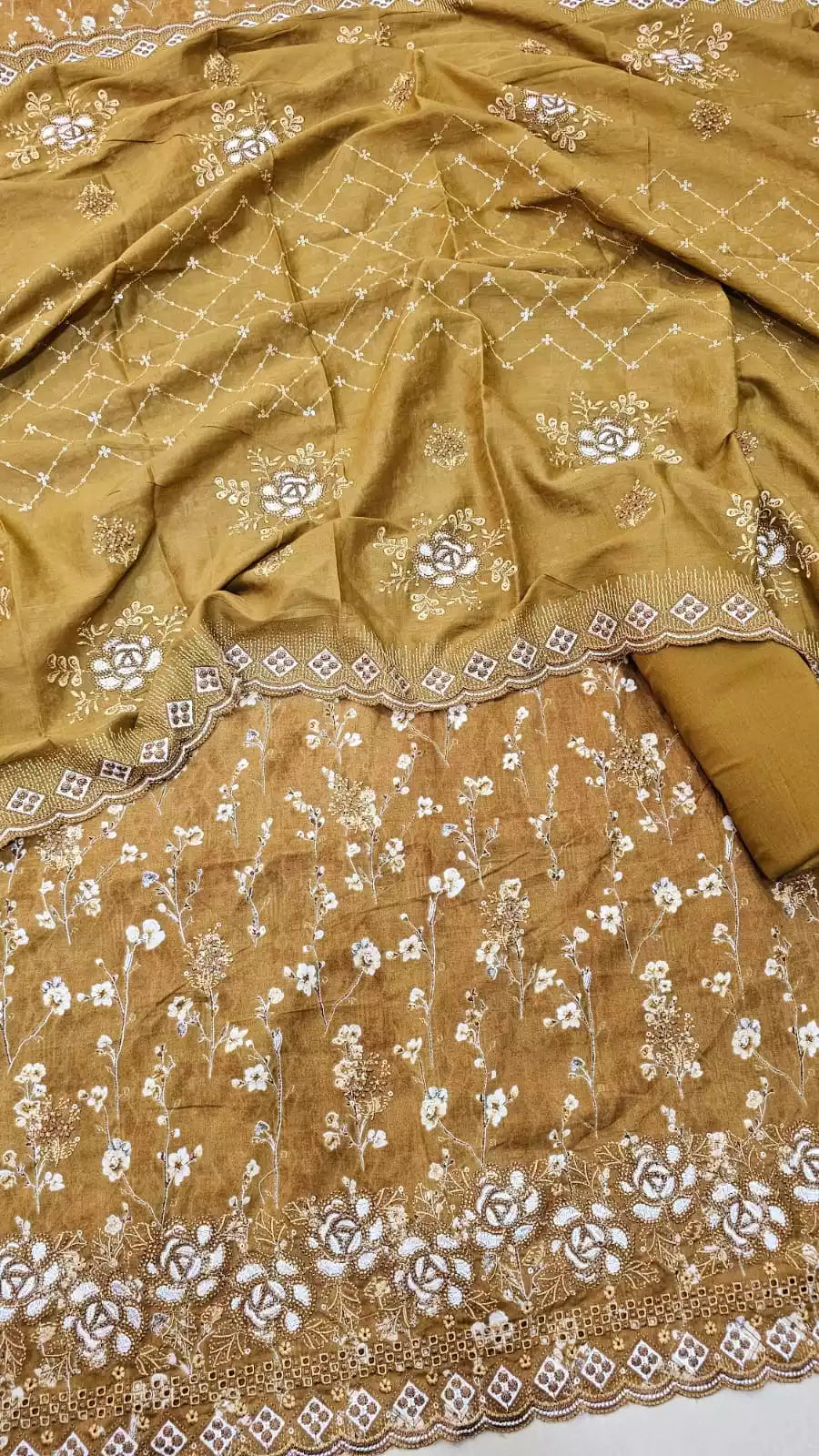 HEAVY EMBROIDERED COTTON DUPATTA WORK SUIT 📢📢