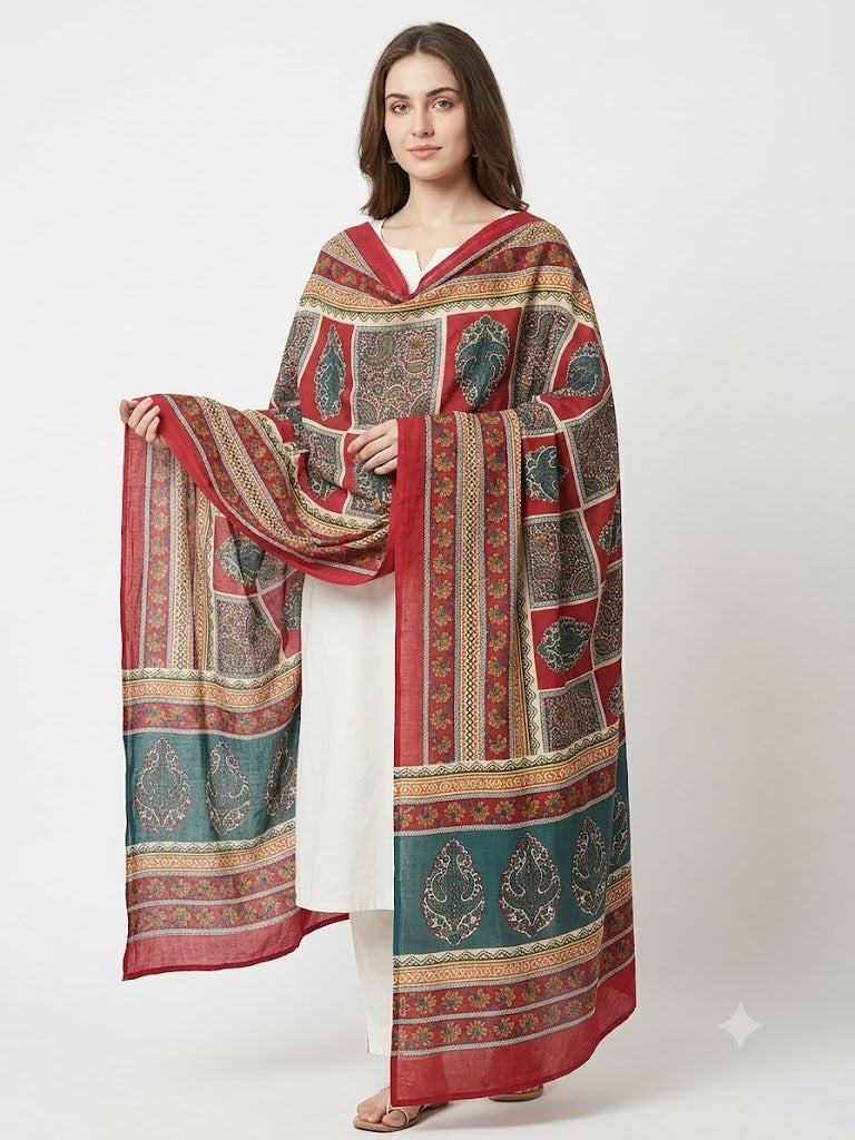 Mal Soft Cotton Namaazi Printed Dupatta