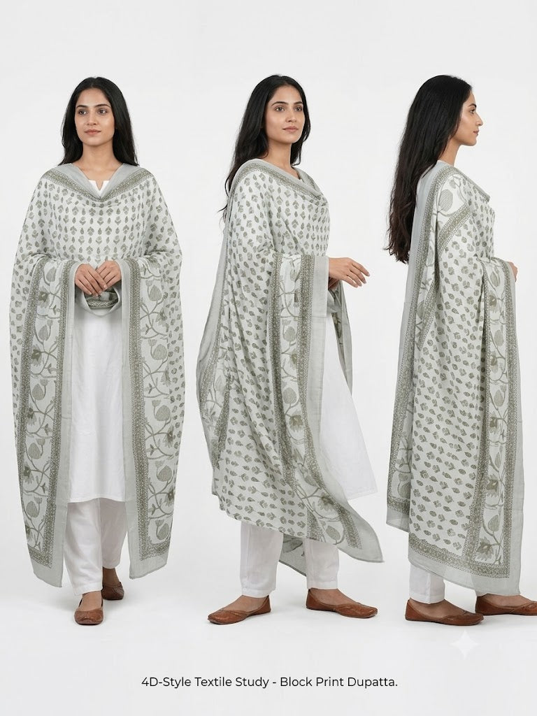Mal Soft Cotton Namaazi Printed Dupatta