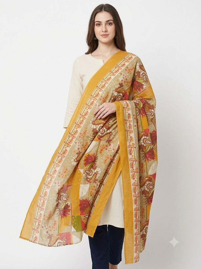 Mal Soft Cotton Namaazi Printed Dupatta