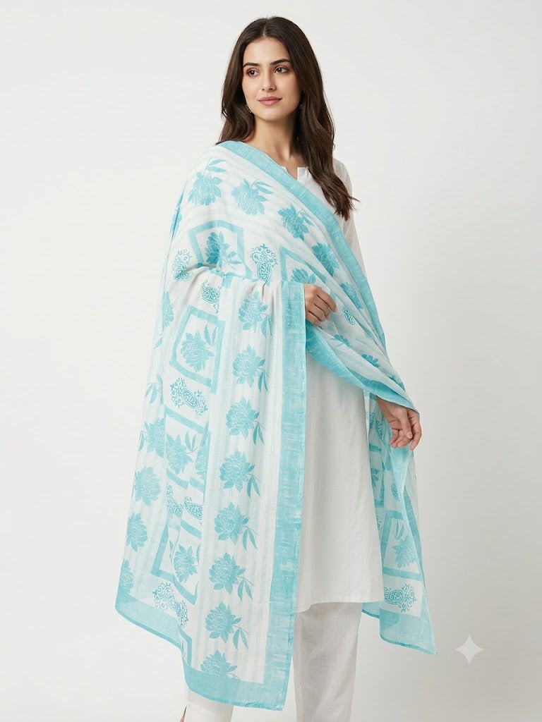 Mal Soft Cotton Namaazi Printed Dupatta
