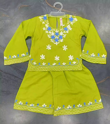 Baby Girls Rayon Embroidered Garara Set by ASC