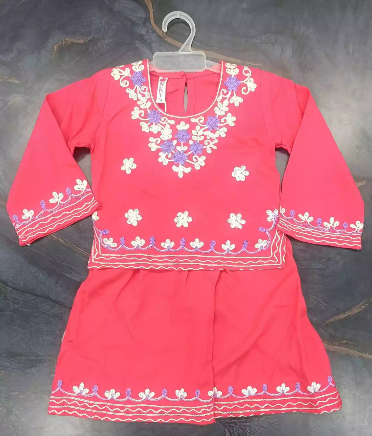 Baby Girls Elegant Rayon Embroidered Garara Set by ASC