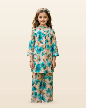 Girls Rayon Summer Printed Co-Ord Set by ASC