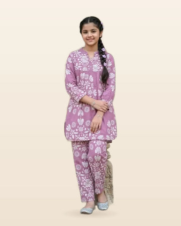 Girls Rayon Summer Printed Co-Ord Set by ASC