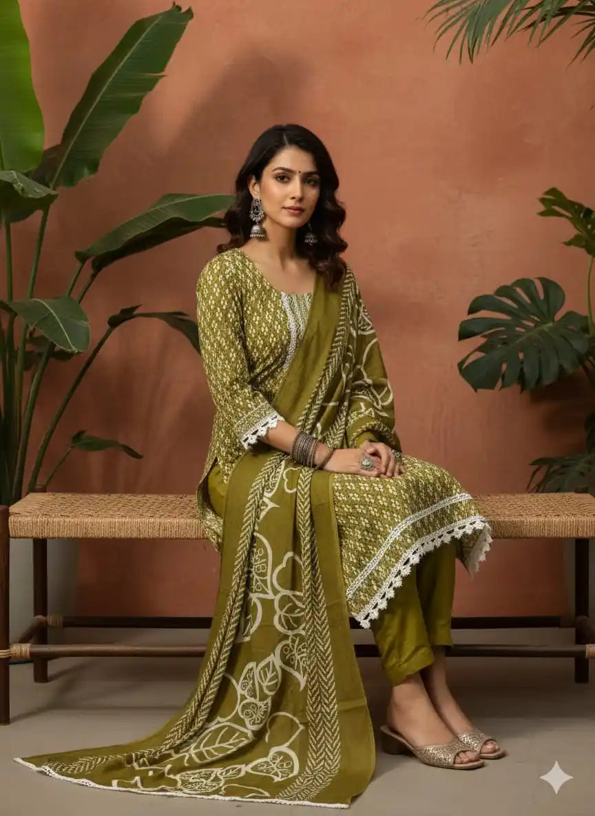 Karachi Pattern Cotton Premium Readymade Suit, Cotton Pant, Mal Dupatta