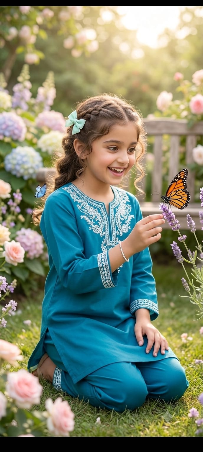 ✨ GIRLS KIDS WEAR LUCKNOWI EMBROIDERY KURTI ✨