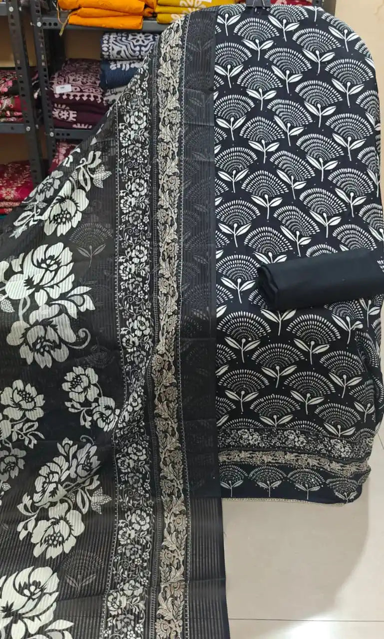 Jam sartin suit with cotton dupatta