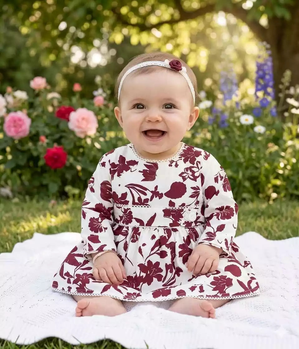 Newborn Baby Cute Cotton Frock by ASC