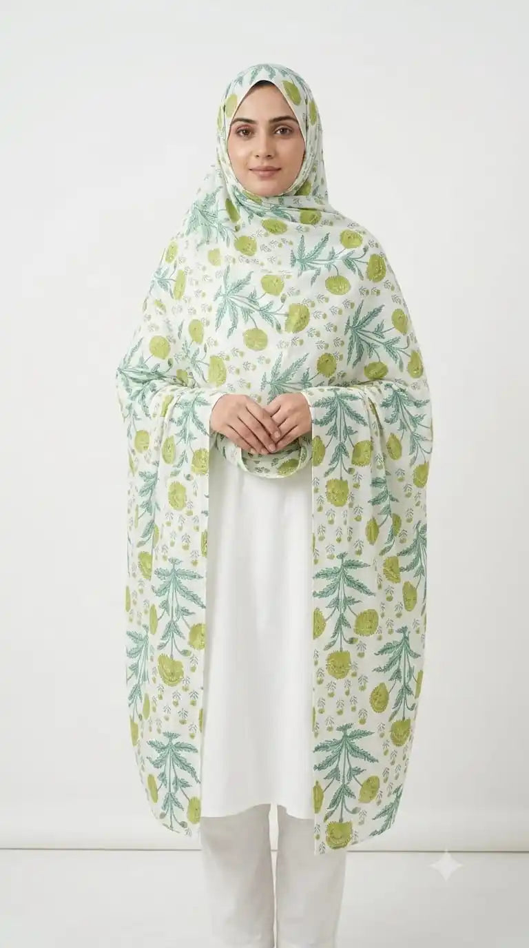 ASC Floral Printed Mulmul Soft Cotton Dupatta 2.25 Meter for Women