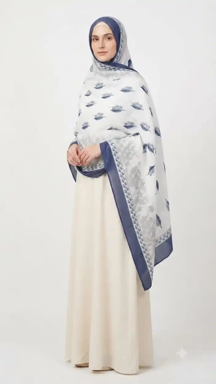 ASC Floral Mulmul Dupatta 2.25 Meter Soft Cotton