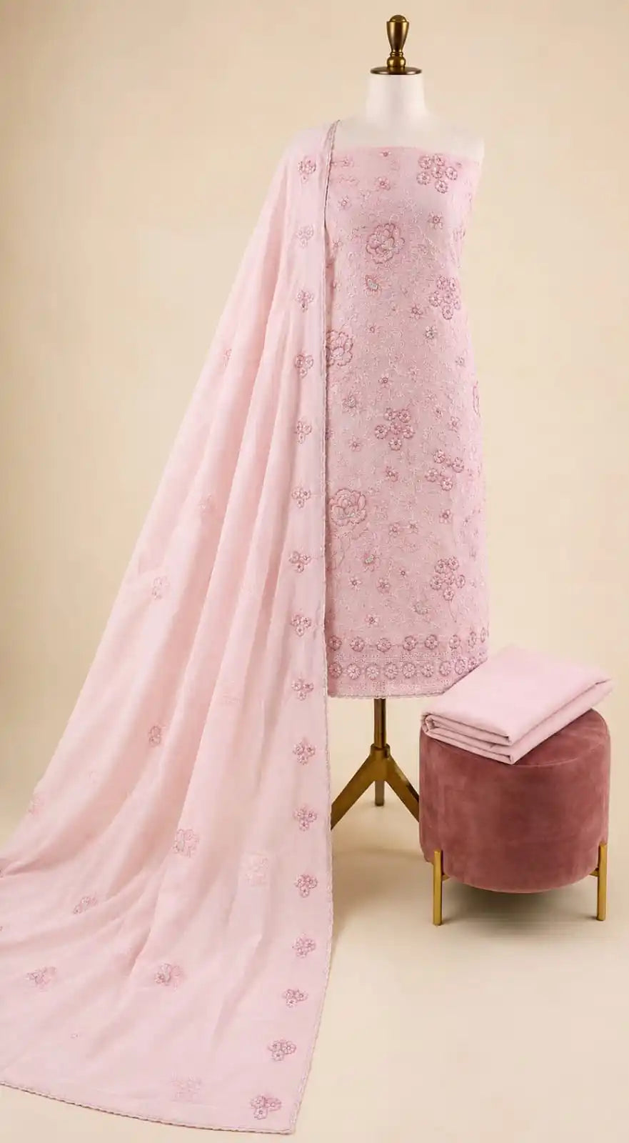 Pakistani Cotton Unstitched Suit Material By ASC