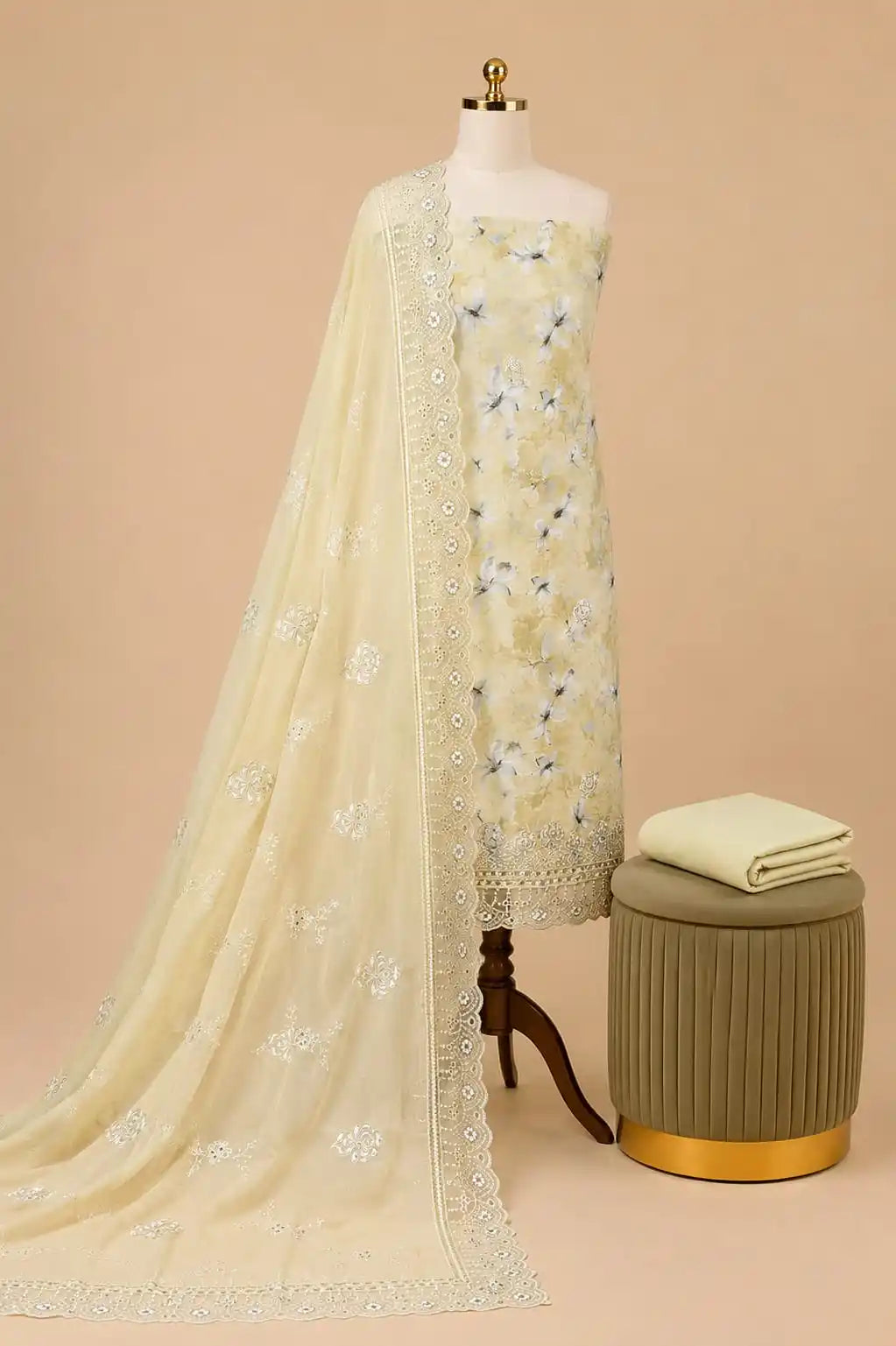 Pakistani Cotton Unstitched Suit By ASC