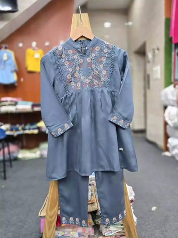 Girls Elegant Rayon Tunic Co-Ord Set by ASC