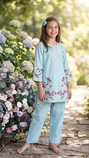 Girls Premium Rayon Embroidered Set by ASC