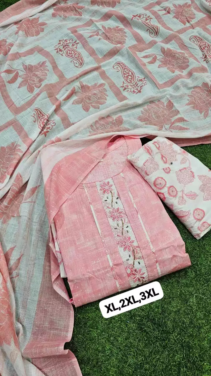 Dailywear Regular-wear Straight-cut Readymade Soft Cotton Suit With Cotton Dupatta Cotton Pant With Miyani