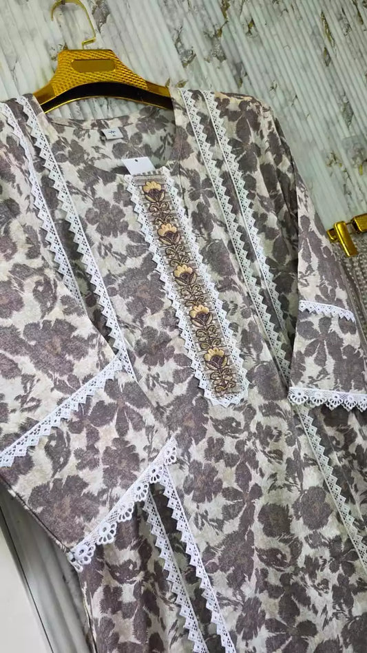Jaipuri KARACHI Readymade Cotton Suit With Comfortable pant & Cotton Dupatta