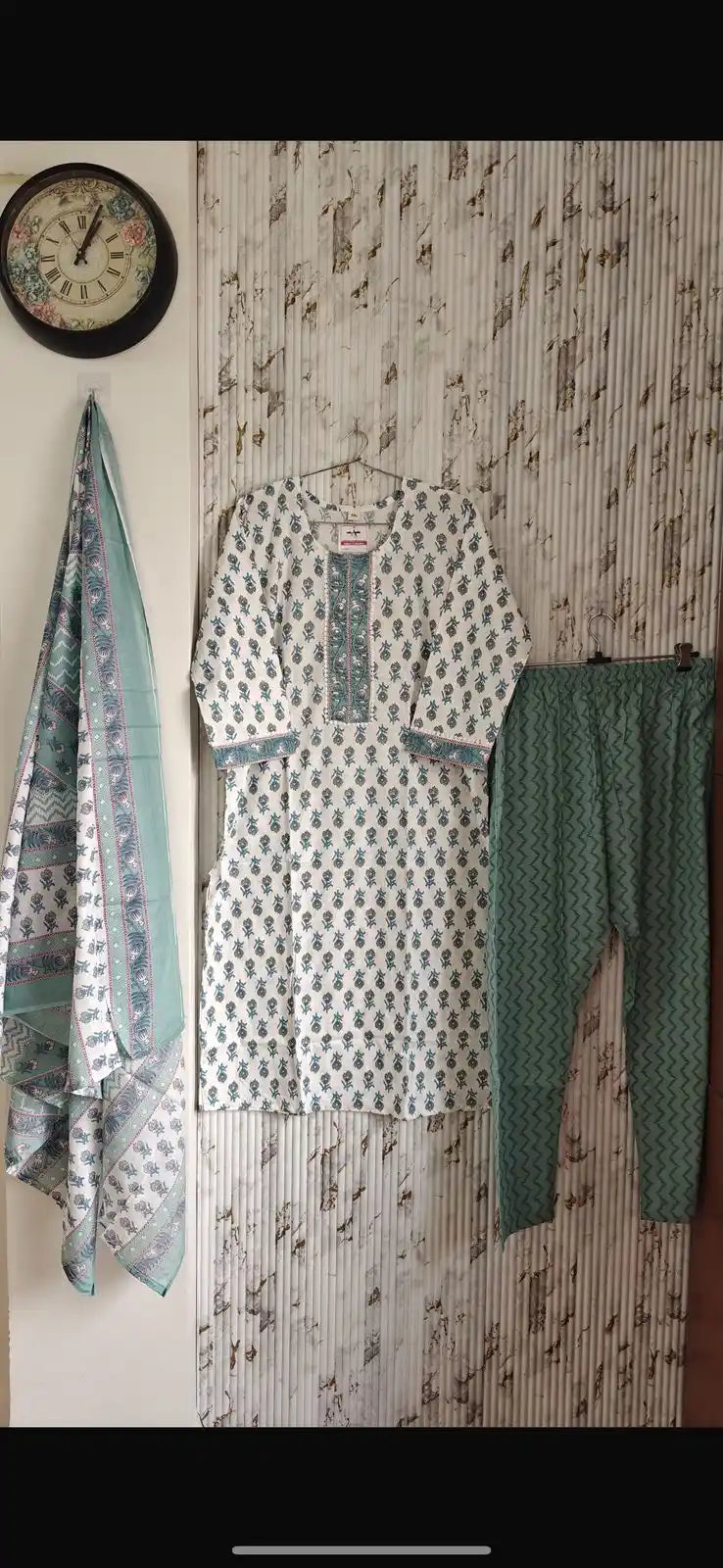 Dailywear Regular-wear Straight-cut Readymade Soft Cotton Suit With Cotton Dupatta & Cotton Pant With Miyani