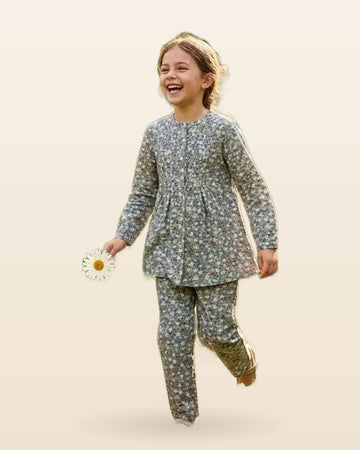Girls Pastel Rayon Motif Co-ord Set by ASC