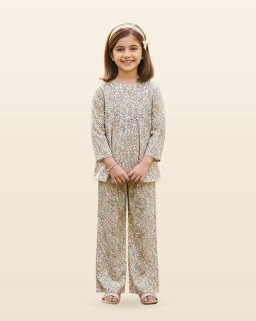 Stylish Floral Rayon Soft Fabric Kids Co-ord Set by ASC