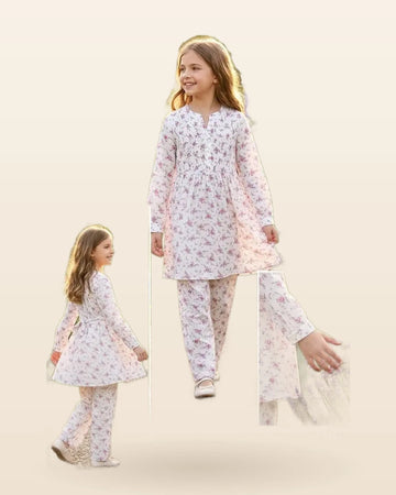 Vibrant Trendy Style Printed Rayon Kids Co-ord Set by ASC