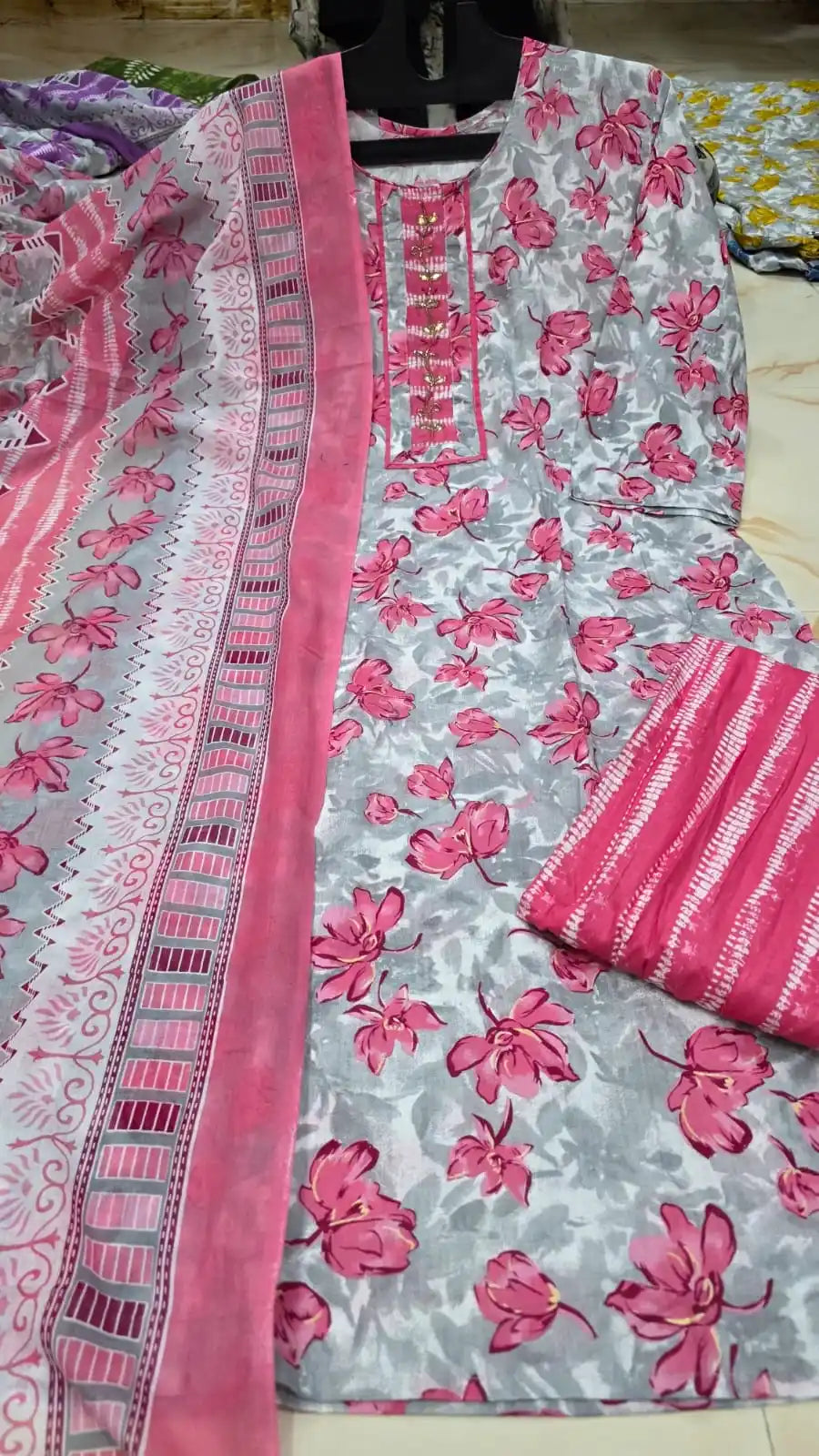 Premium Jaipuri Readymade Soft Cotton Suit With Dupatta Cotton & Cotton Pant