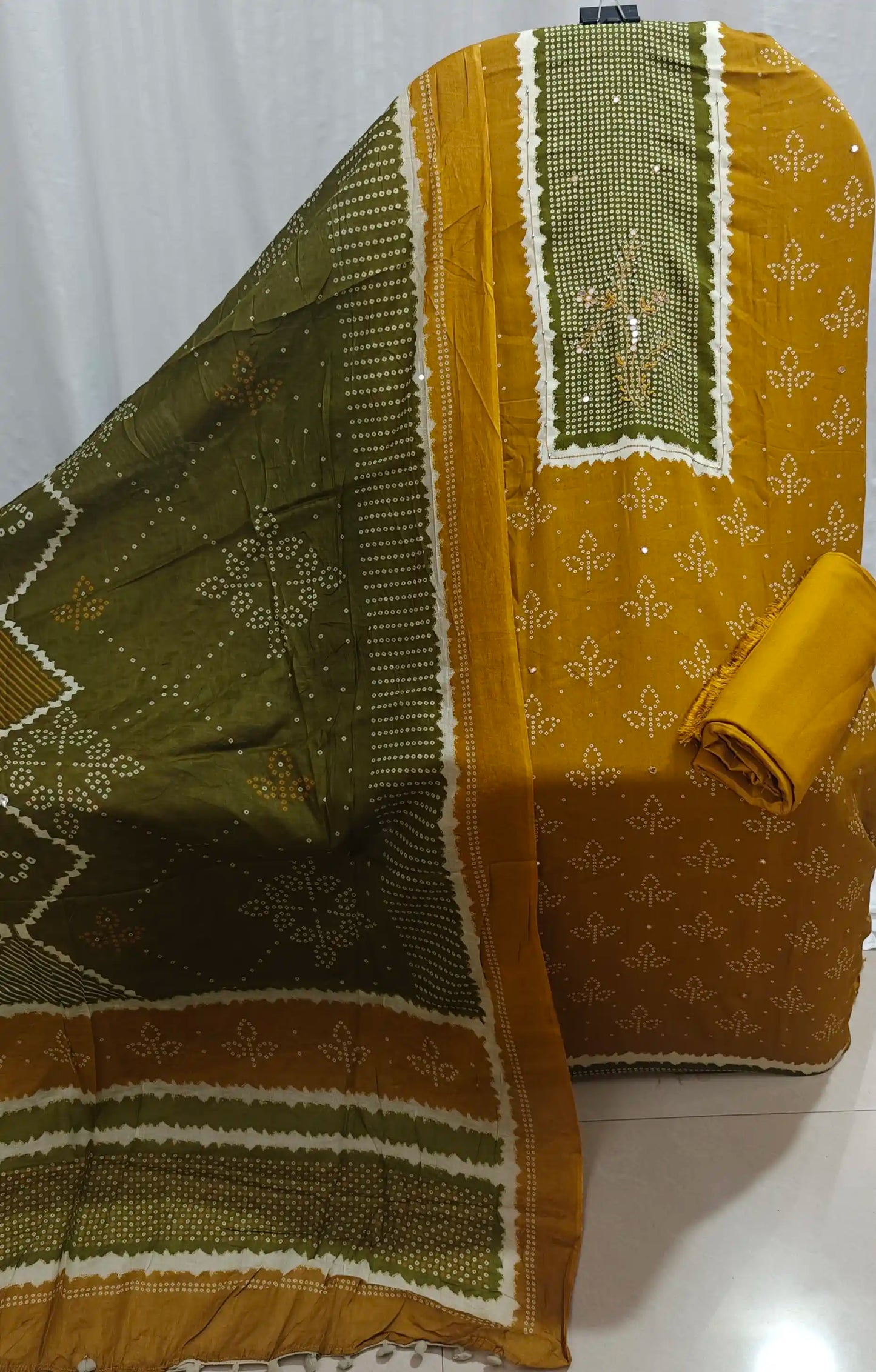 Ajrakh Ethnic Print Rayon Unstitched Suit By ASC
