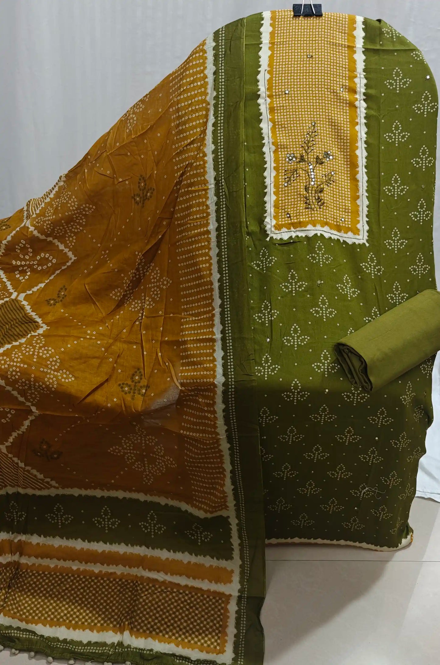 Ethnic Ajrakh Print Rayon Unstitched Suit By ASC