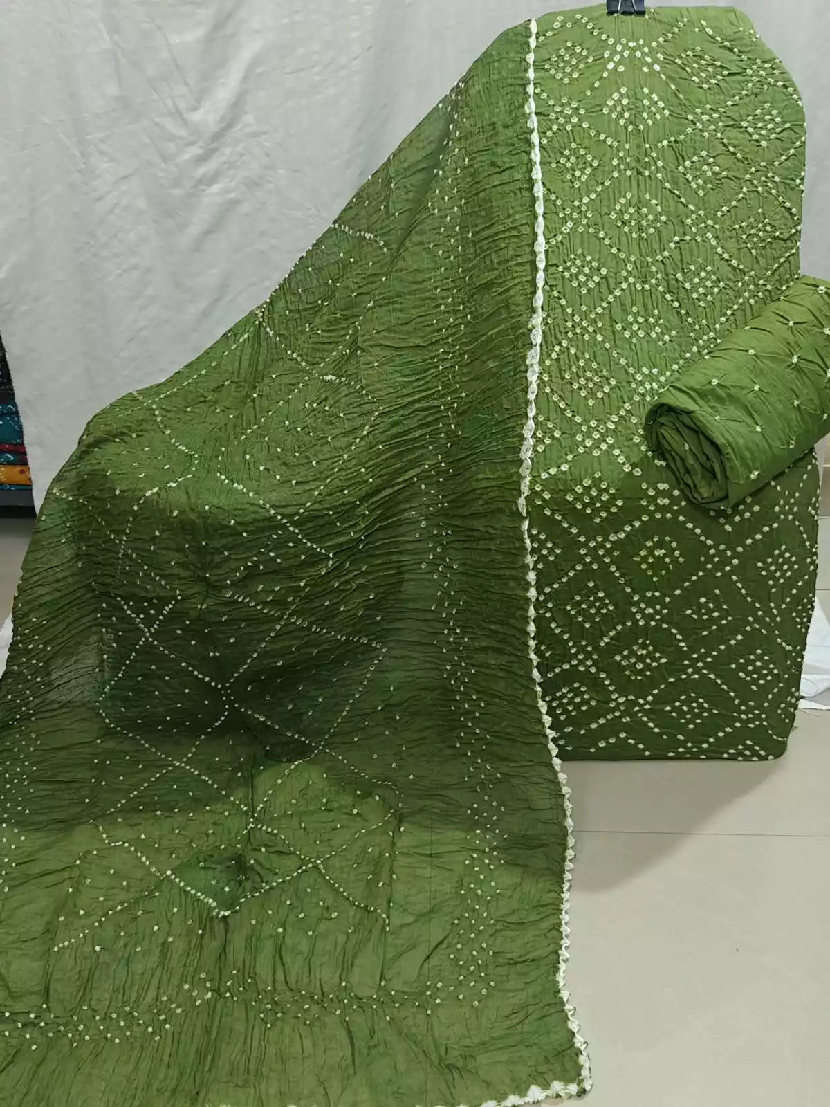 Premium Bandhani Suit Material with Cotton Dupatta - ASC Fashion Store