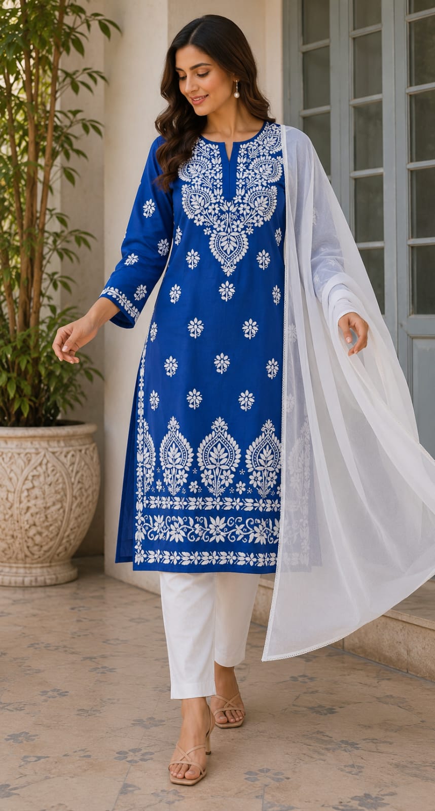 Lucknowi Embroidered Kurtis