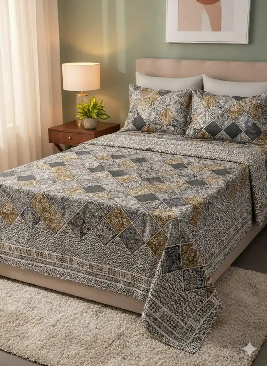 SINGLE BEDSHEETS WITH 2 PILLOW COVERS