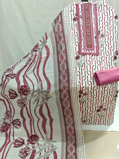 Cotton Unstitched Dress Material By ASC