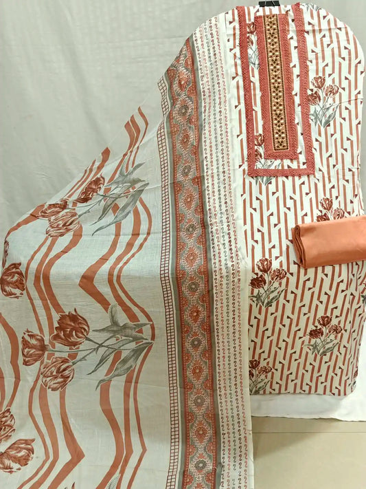 Cotton Unstitched Dress Material By ASC