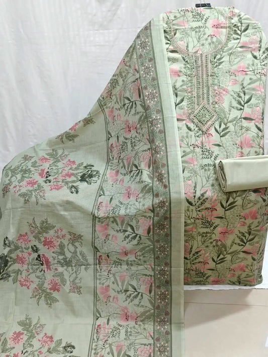 Cotton Unstitched Dress Material By ASC