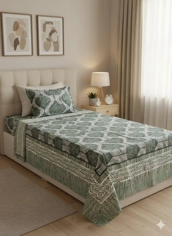 SINGLE BEDSHEETS WITH 2 PILLOW COVERS