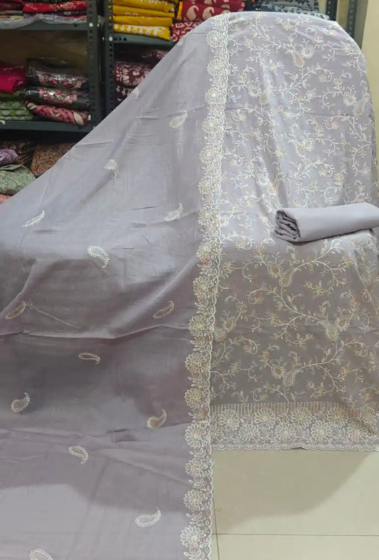 Non-Catalogue Pakistani Unstitched Cotton Suit