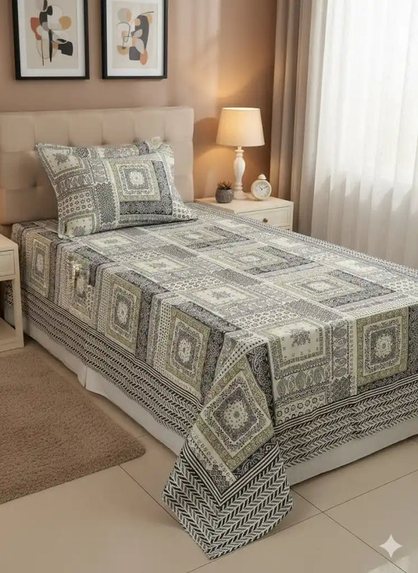 SINGLE BEDSHEETS WITH 2 PILLOW COVERS