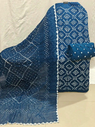 Premium Bandhani Suit Material with Cotton Dupatta By ASC