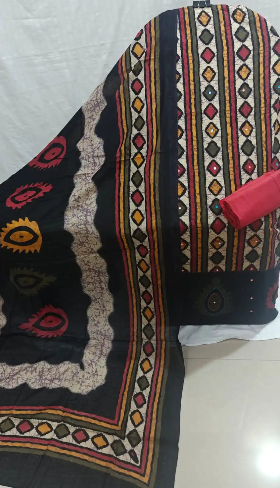 ASC Pure Cotton Wax Batik Unstitched Suit