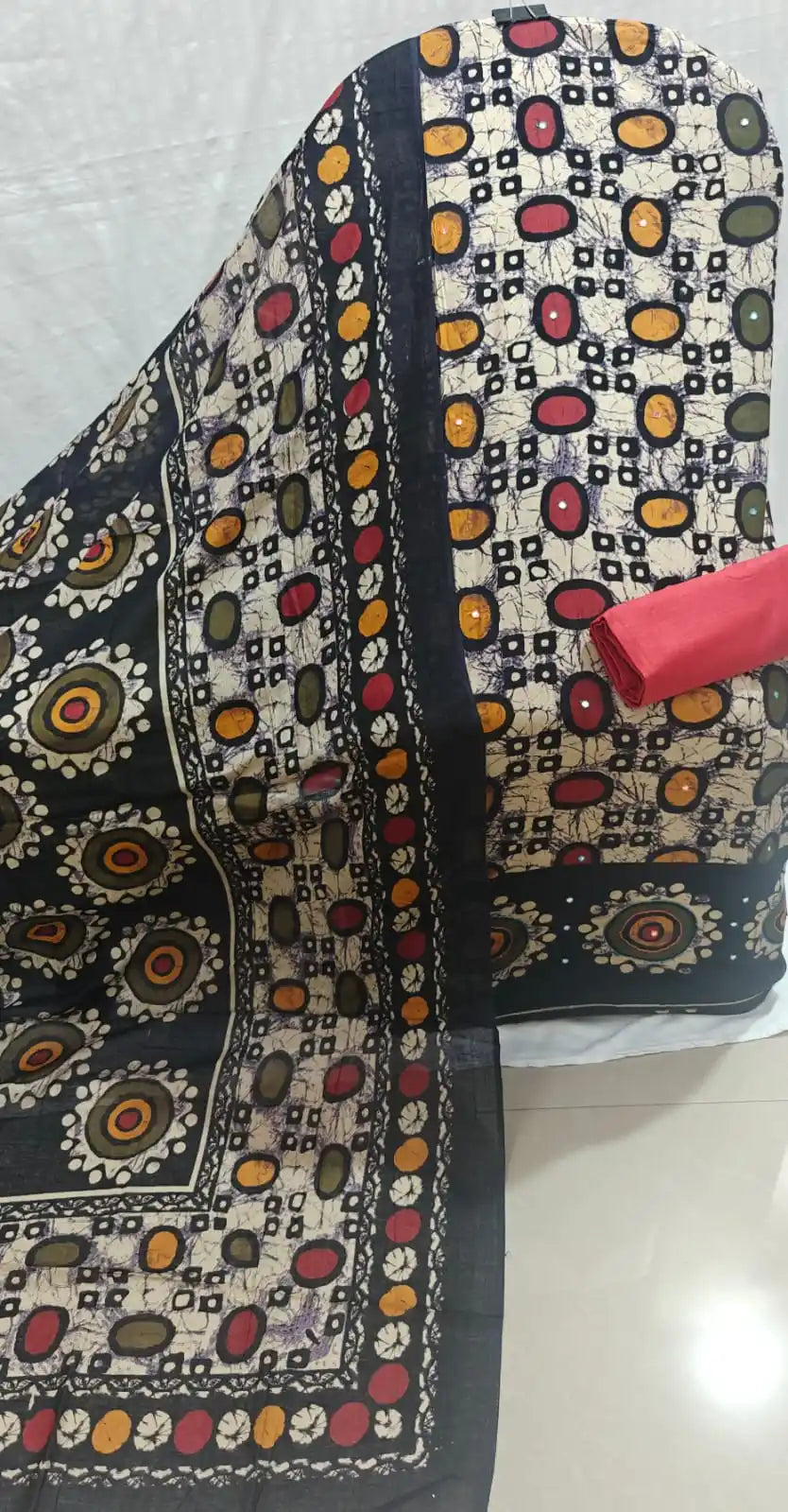 ASC Handloom Wax Batik Unstitched Suit Material