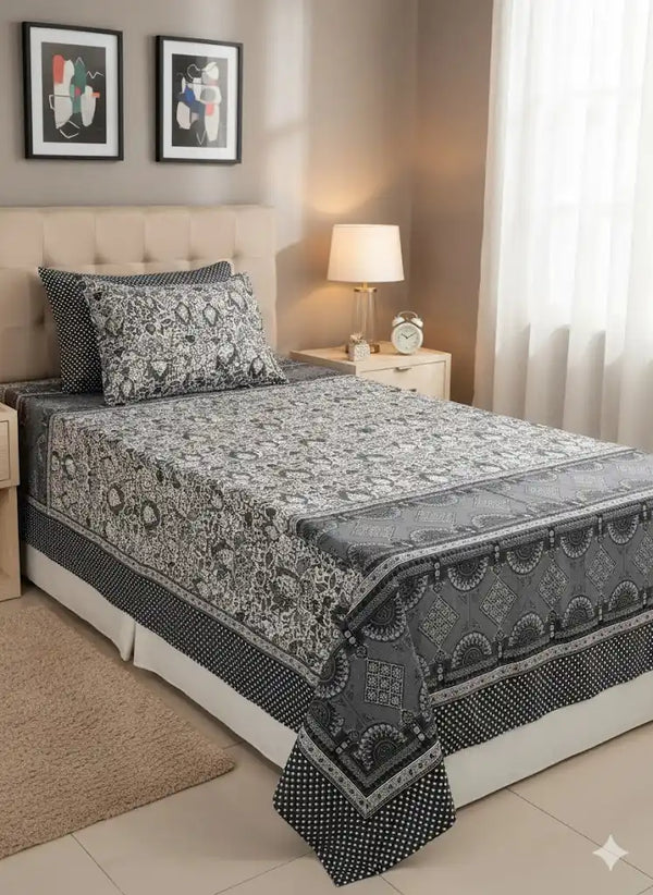SINGLE BEDSHEETS WITH 2 PILLOW COVERS