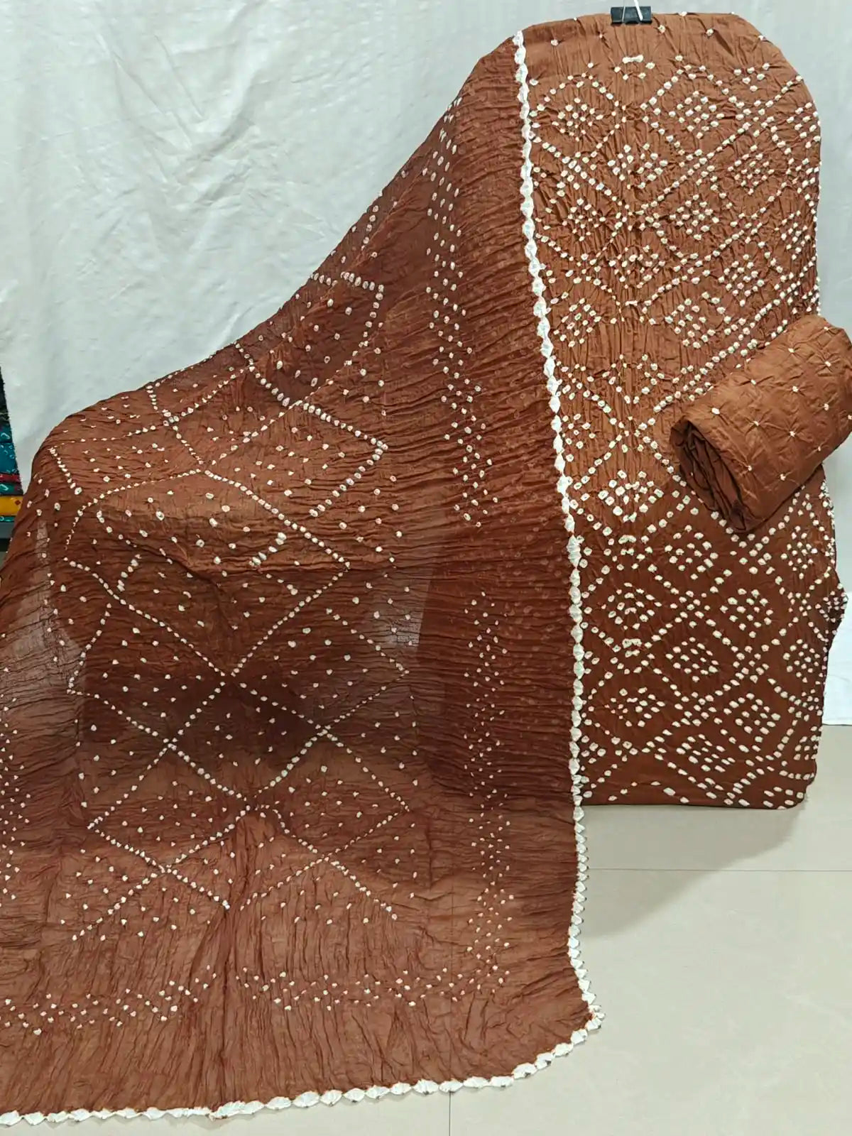 Premium Bandhani Suit Material with Cotton Dupatta By ASC