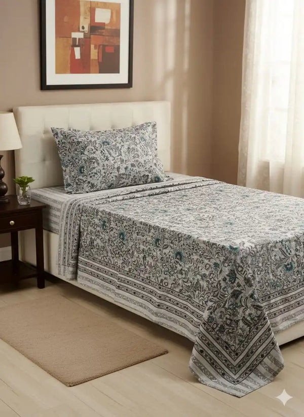 SINGLE BEDSHEETS WITH 2 PILLOW COVERS