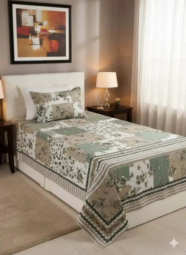 SINGLE BEDSHEETS WITH 2 PILLOW COVERS