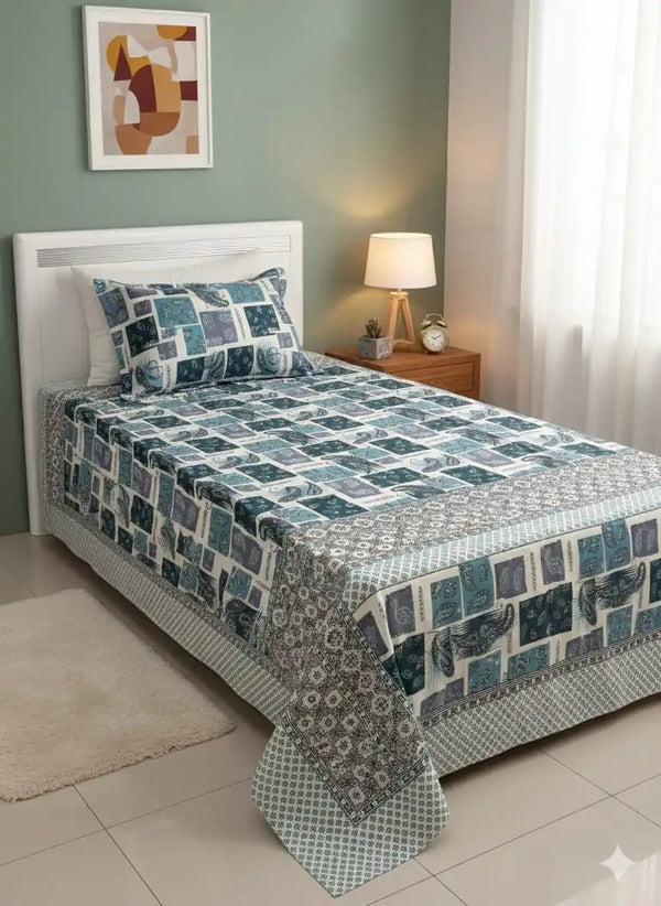SINGLE BEDSHEETS WITH 2 PILLOW COVERS