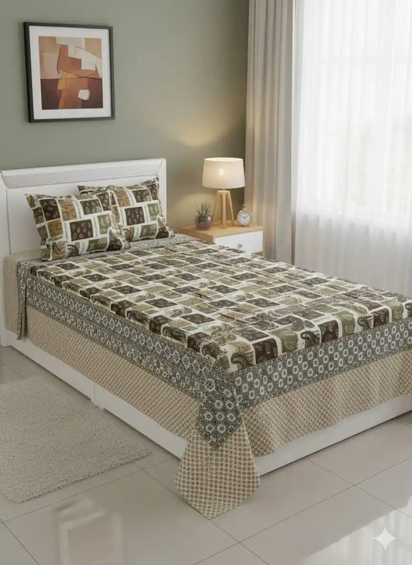 SINGLE BEDSHEETS WITH 2 PILLOW COVERS