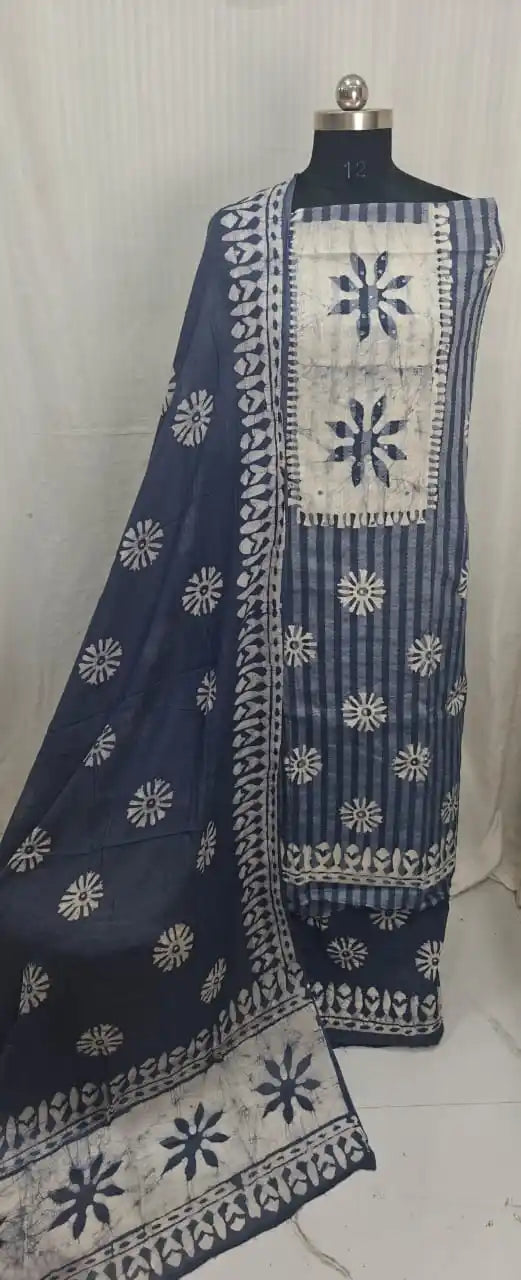 Unstitched Wax Batic Cotton Suits