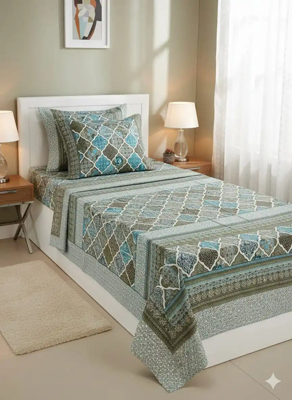 SINGLE BEDSHEETS WITH 2 PILLOW COVERS